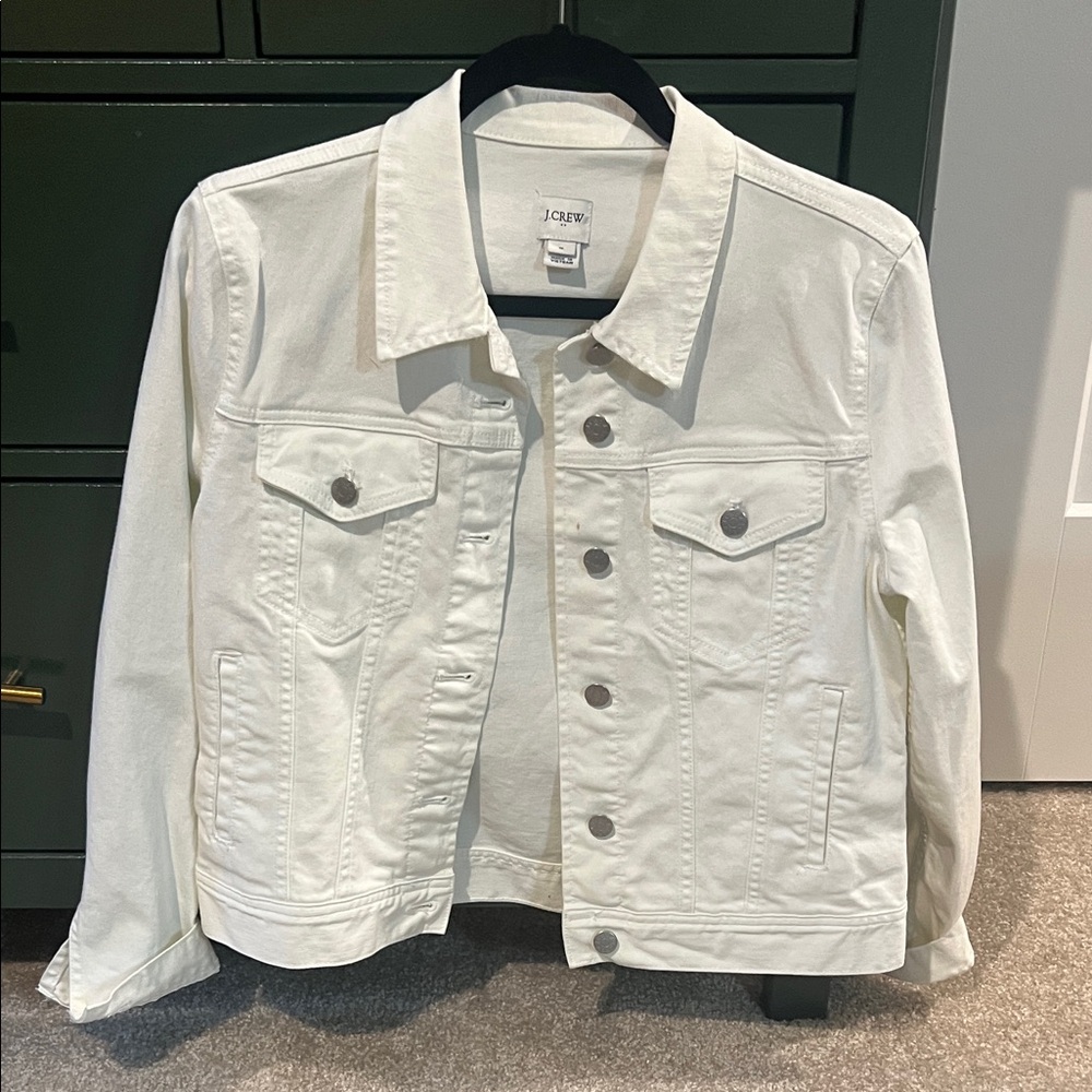 J. Crew factory white Denim Jacket